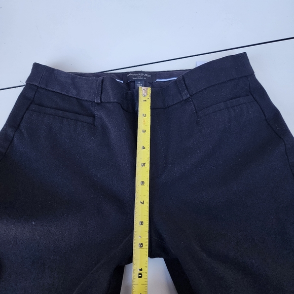 Banana Republic Size 6 Sloan Curvy Fit Slim Mid Waist Ankle Pant Trouser Black - Picture 6 of 12